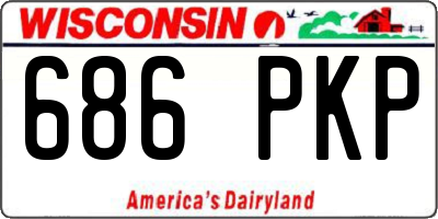 WI license plate 686PKP