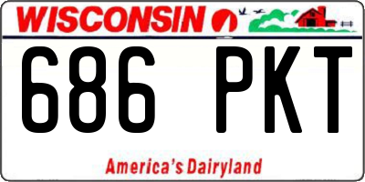 WI license plate 686PKT