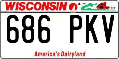 WI license plate 686PKV