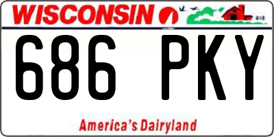 WI license plate 686PKY