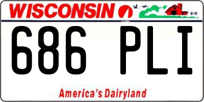 WI license plate 686PLI