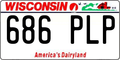 WI license plate 686PLP