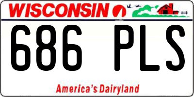 WI license plate 686PLS