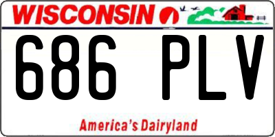 WI license plate 686PLV