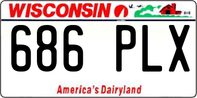 WI license plate 686PLX