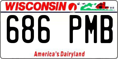 WI license plate 686PMB