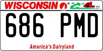 WI license plate 686PMD