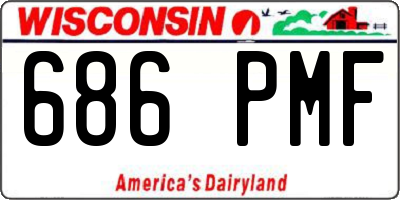 WI license plate 686PMF