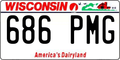 WI license plate 686PMG