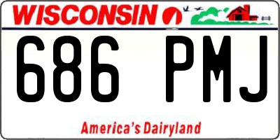 WI license plate 686PMJ