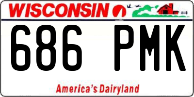 WI license plate 686PMK