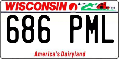 WI license plate 686PML