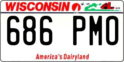 WI license plate 686PMO