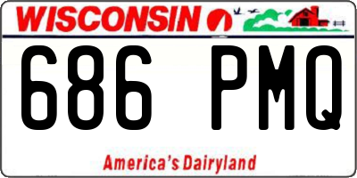WI license plate 686PMQ