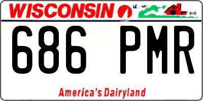 WI license plate 686PMR