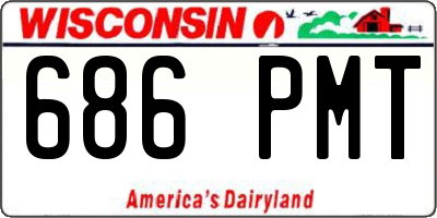 WI license plate 686PMT