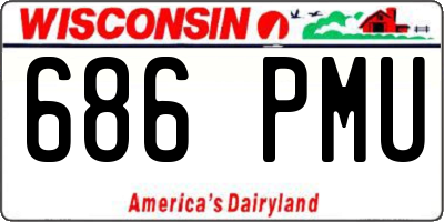 WI license plate 686PMU