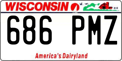WI license plate 686PMZ