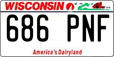 WI license plate 686PNF