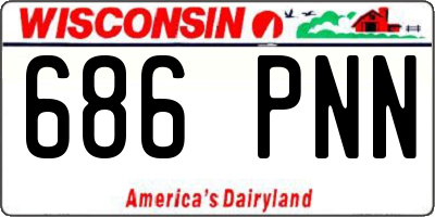 WI license plate 686PNN