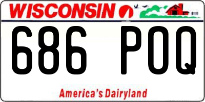 WI license plate 686POQ