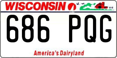 WI license plate 686PQG