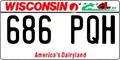 WI license plate 686PQH