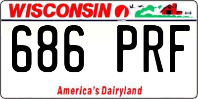 WI license plate 686PRF