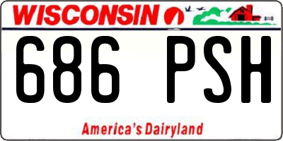 WI license plate 686PSH