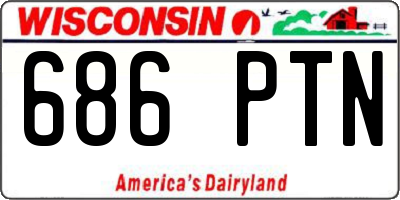WI license plate 686PTN