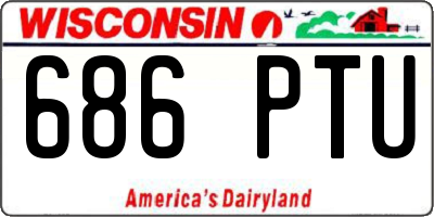 WI license plate 686PTU