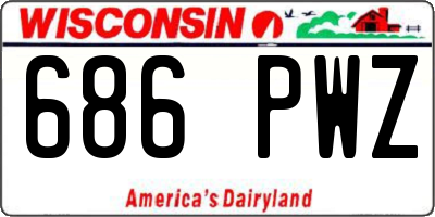 WI license plate 686PWZ