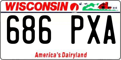 WI license plate 686PXA
