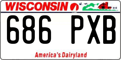 WI license plate 686PXB