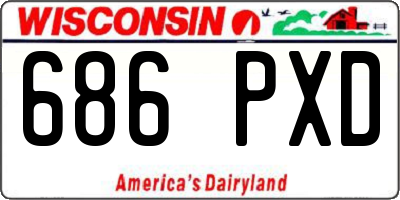 WI license plate 686PXD