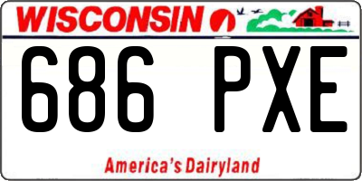 WI license plate 686PXE