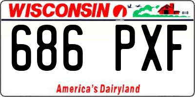 WI license plate 686PXF