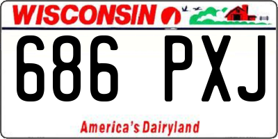 WI license plate 686PXJ