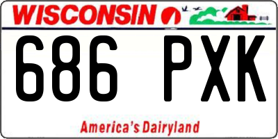 WI license plate 686PXK
