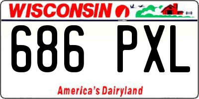 WI license plate 686PXL