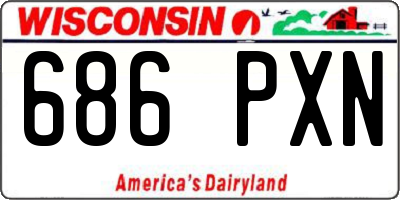 WI license plate 686PXN