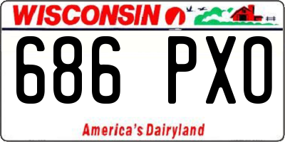 WI license plate 686PXO