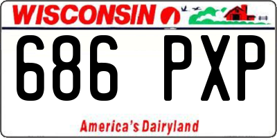 WI license plate 686PXP