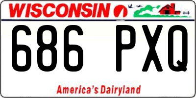 WI license plate 686PXQ