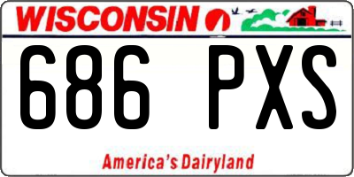 WI license plate 686PXS
