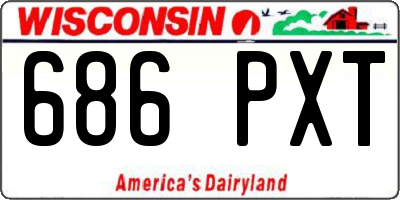 WI license plate 686PXT