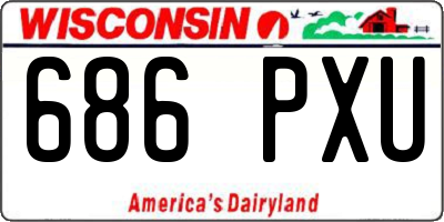 WI license plate 686PXU