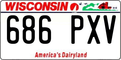 WI license plate 686PXV