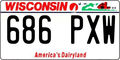 WI license plate 686PXW