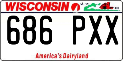 WI license plate 686PXX